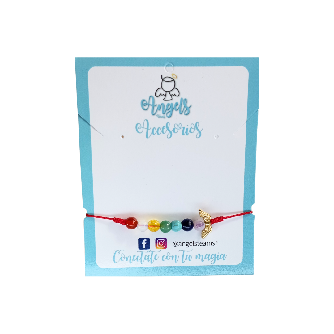 Pulsera hilo  7 arcángeles 6 mm