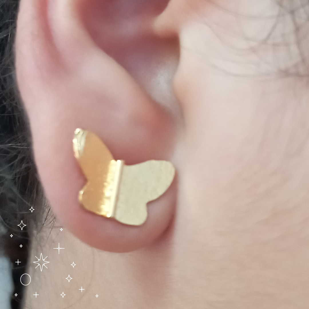 Aretes Mariposa pequeño