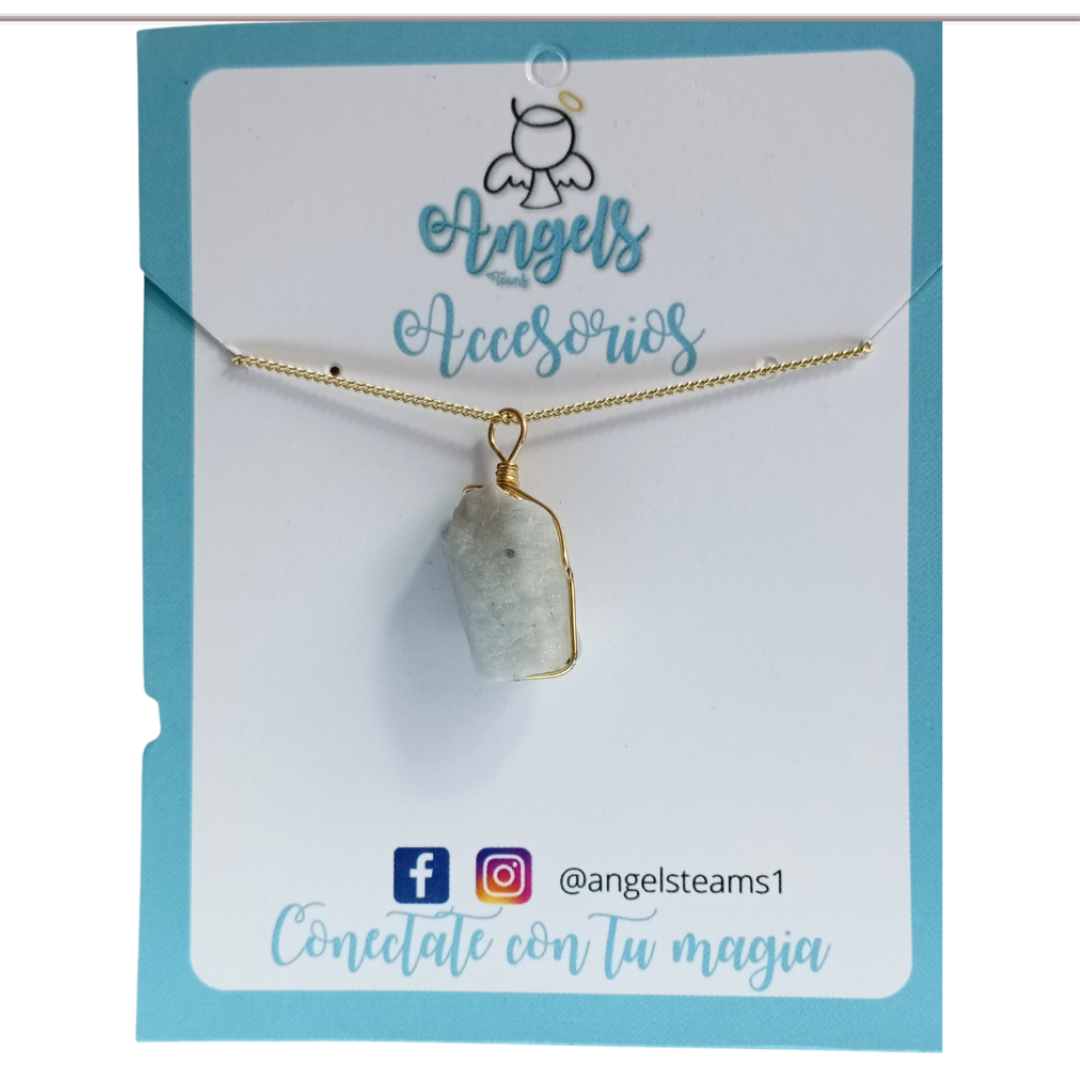 Collar Cuarzo aguamarina